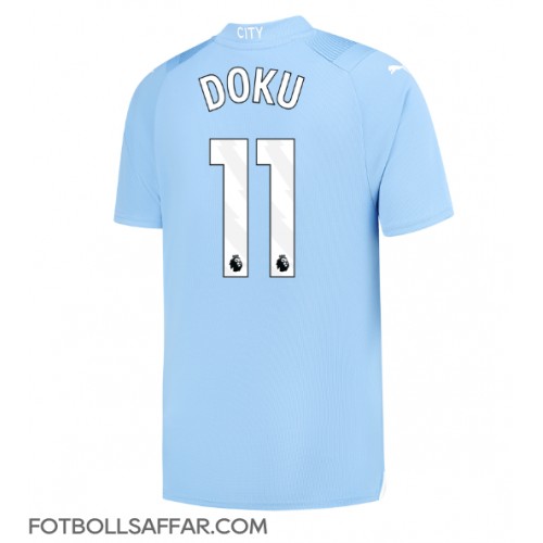 Manchester City Jeremy Doku #11 Hemmatröja 2023-24 Kortärmad